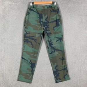 Baldwin Ripstop Camo Pants Men's Small Green Drawstring Straight Leg Kansas City